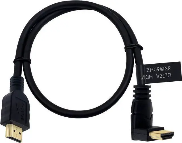 Main image of 90° Down Angle 8K HDMI 2.1 Cable 2FT Male to Male 48Gbps High Speed Cord for TV PS5 PS4 Xbox Monitor Projector