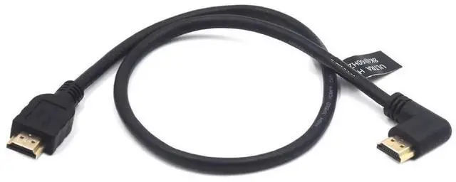Alt view image 7 of 7 - 2FT 48Gbps HDMI 2.1 Cable 8K@60Hz Straight Male to Left Angle Male High Speed Cord for Xbox PS4 PS5 Switch TV