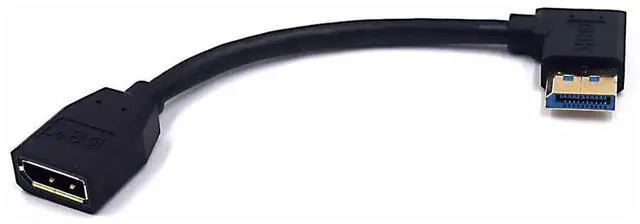 Main image of 5.9 Inch 90° Left Angle DisplayPort 1.4 Extension Cable 8K@60Hz 4K@144Hz DP Male to Female Extender Cord