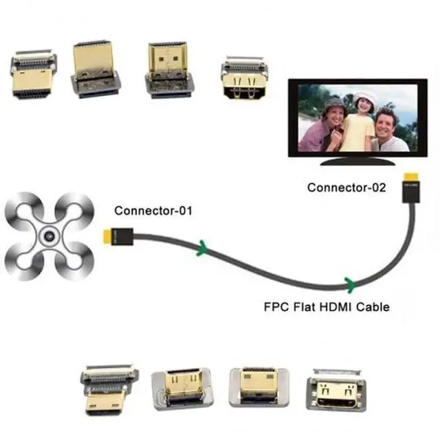 Alt view image 6 of 7 - FPV Micro HDMI Type D Male Connector Standard Straight for FPV HDTV Multicopter Aerial Photography