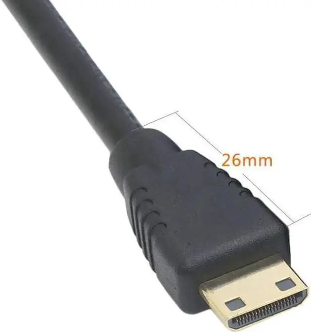 Alt view image 2 of 5 - 2-Pack Mini HDMI to HDMI Adapter Cable 6 Inch, 4K & HDR Compatible, for Raspberry Pi Zero, Camera, Tablet & More