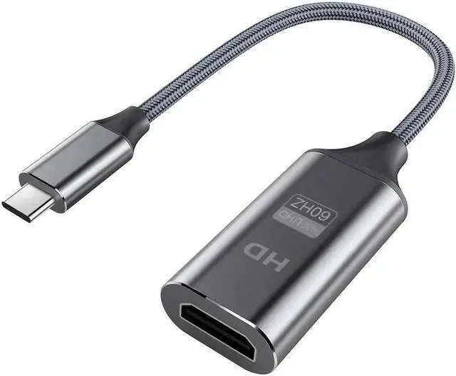 Main image of USB C to HDMI Adapter, USB-C Male to HDMI Female Converter, 4K@60Hz Compatible for MacBook, iPad Pro, XPS, Pixelbook, Galaxy & More