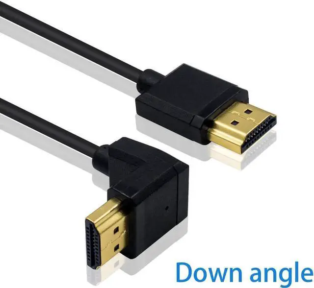 Alt view image 2 of 7 - Down Angle 90 Degree Coiled HDMI Cable 4FT/1.2M, Ultra Thin Male to Male HDMI Cord, 4K@60Hz 3D for TV Stick, PS5, Xbox Series X/S, Roku TV, Blu-ray, HDTV