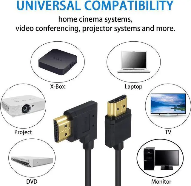 Alt view image 3 of 7 - Left Angle Coiled HDMI Cable 4FT/1.2M, Extreme Thin 90 Degree HDMI Male to Male Coiled Cable for 3D and 4K@60hz Ultra HD TV Stick for PS5, Blu-ray, Roku TV, Xbox Series X/S