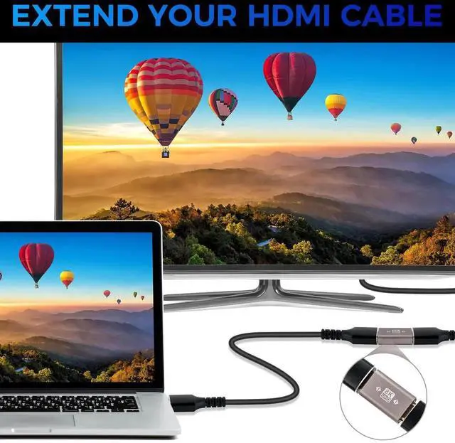 Alt view image 2 of 6 - 8K HDMI 2.1 Coupler 4 Pack, Female to Female HDMI Extension Adapter Supports 8K@60Hz 4K@120Hz for HDTV Monitor Laptop Projector PS4/PS5 Xbox Series X