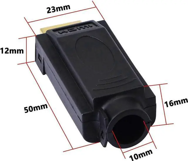 Alt view image 2 of 7 - 2 Pack Solderless HDMI Adapter Gold Plated Breakout Board Terminal Connector with Plastic Cover & Screwdriver