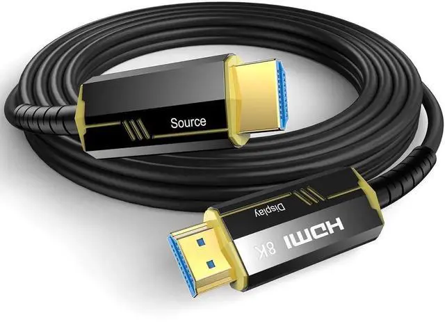 Main image of 8K Fiber Optic HDMI Cable 20Ft, 48Gbps Ultra High Speed HDMI 2.1 Cord, 8K@60Hz 4K@120Hz, HDR10 HDCP 2.2&2.3, Gold Plated Male-to-Male for PS5, Xbox, PC, HDTV