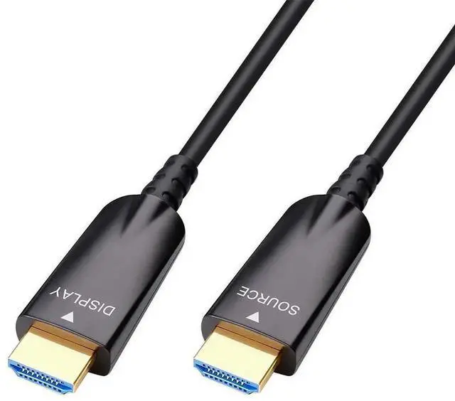 Main image of 75ft Fiber Optic HDMI Cable 4K@30Hz 1080P@60Hz High Speed Cord Supports 3D, ARC, HDCP, CEC for DVD, Monitor, Gaming Console, TV (Black)