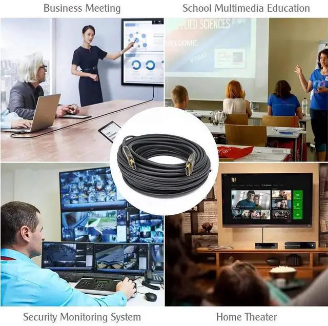Alt view image 7 of 7 - Ultra Slim 150Ft/46M Fiber Optic HDMI 2.0 Cable 18Gbps 4K@60Hz, In-Wall Rated for Projector, Laptop, PC, Monitor, TV, Camera