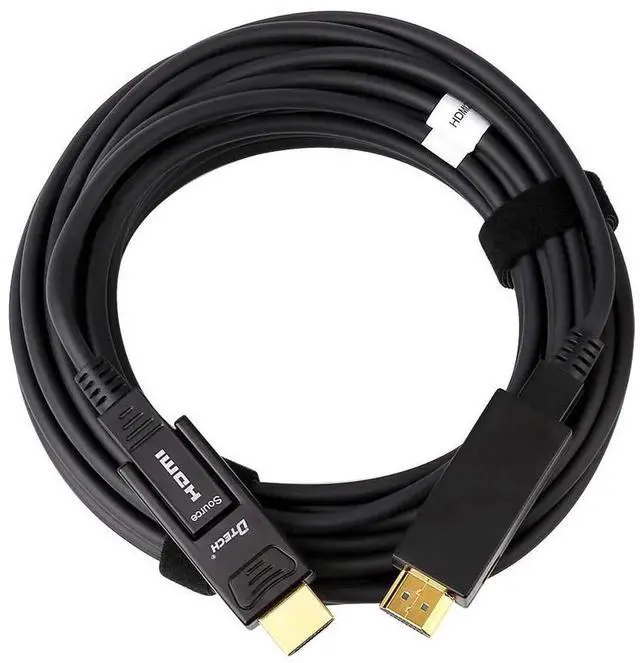 Alt view image 6 of 7 - 25FT/8M Fiber Optic HDMI Cable 4K@60Hz YUV 4:4:4 18Gbps Ultra HD, Micro HDMI to Standard HDMI Dual-Connector Cord for TV, Projector, Computer, Monitor