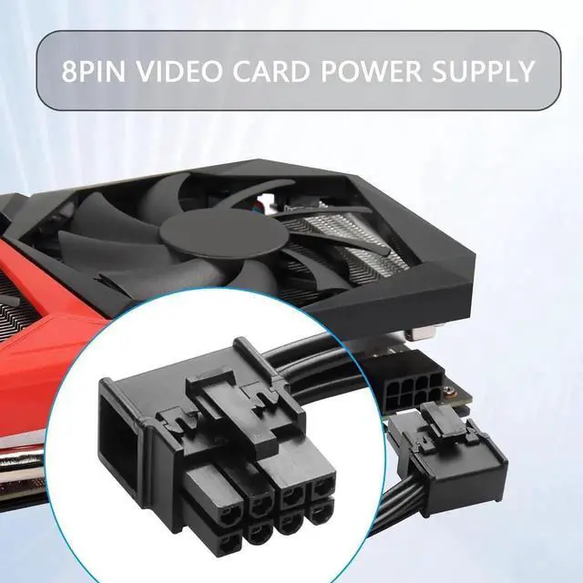 Alt view image 3 of 7 - 8-Pin Extension Cord PCIE 8 Pin Female to Right Angle Male PCIE Express Power Adapter Cable for Graphics Card 18AWG 15CM/5.9Inch (Right)