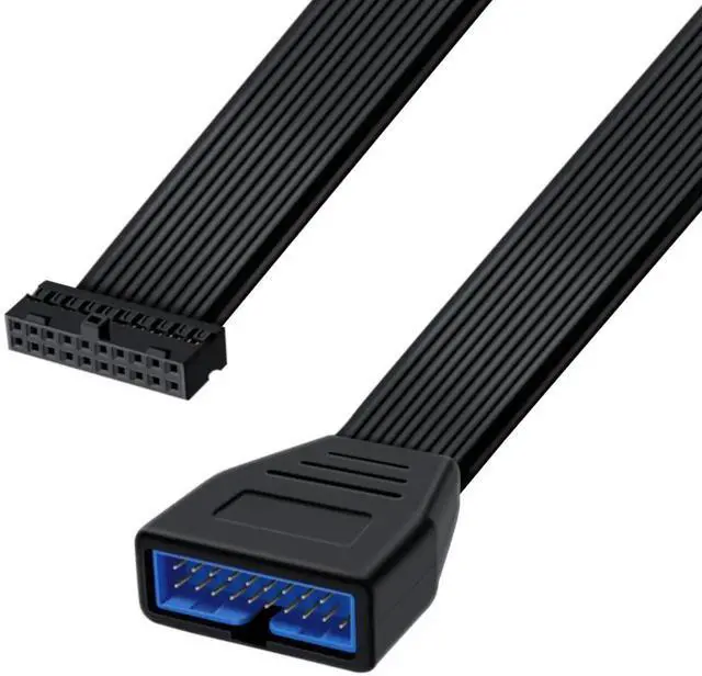 Main image of USB 3.0 19/20 Pin Motherboard Internal Extension Cable, 5.9 Inch / 15cm Header Adapter Cord, High Speed Transmission Desktop PC Chassis Internal Wiring Cable