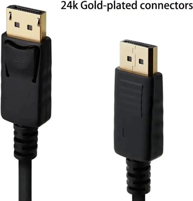 Alt view image 5 of 5 - 3.3ft DisplayPort to DisplayPort Cable, Male to Male DP High-Definition Cord, 4K Ultra HD Video Transmission Cable for Computer, Monitor, Graphics Card, PC and Gaming Display