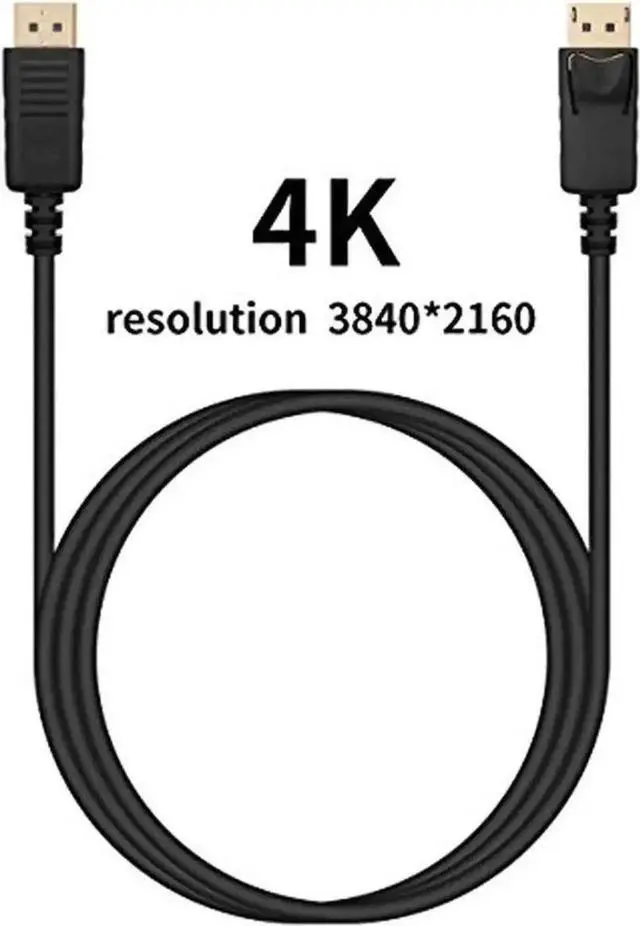 Alt view image 4 of 5 - 3.3ft DisplayPort to DisplayPort Cable, Male to Male DP High-Definition Cord, 4K Ultra HD Video Transmission Cable for Computer, Monitor, Graphics Card, PC and Gaming Display