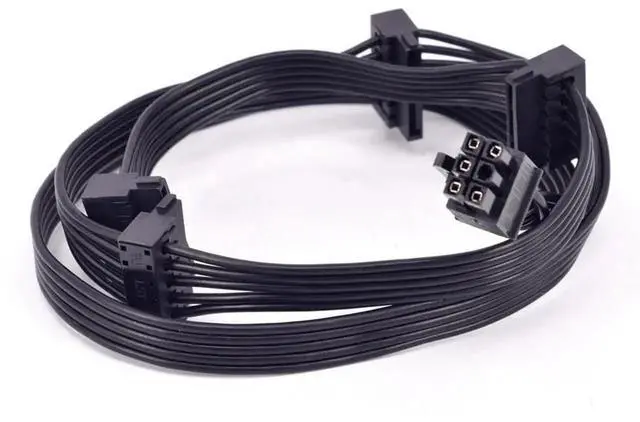 Main image of PCI-e 6Pin Male to 4 SATA 15Pin Power Cable, 1 to 4 SATA Port Multiplier Power Supply Cable Compatible with Corsair RMx Series RM550x RM650x RM750x RM850x RM1000x Modular PSU
