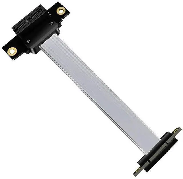 Alt view image 5 of 6 - PCIe 1X Expander Extension Cable, 10cm Silver-Plated Shielded Foldable PCI Express 1X Extension Cord, Full Speed Lossless Stable Signal Transmission