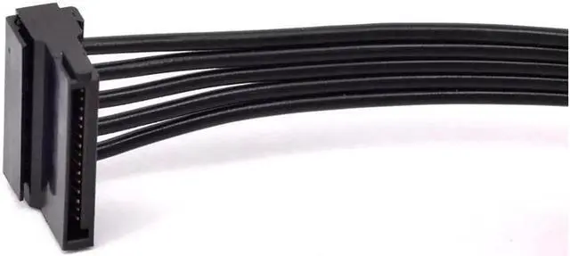 Alt view image 3 of 4 - PCI-e 6Pin Male to 3 SATA 15Pin Power Supply Cable, 1 to 3 SATA Splitter Cord Compatible with Corsair CS CX HX RM Series Modular PSU