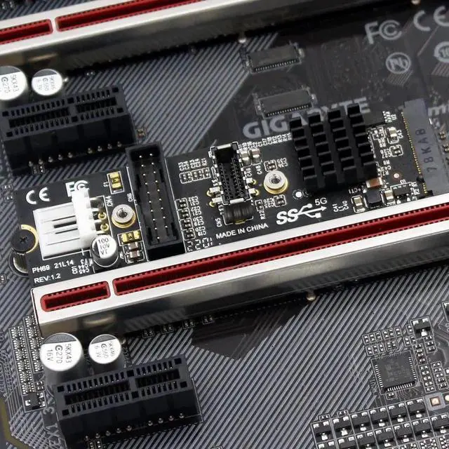 Alt view image 4 of 7 - M.2 NVME NGFF M-Key to USB 3.0 20Pin USB 3.1 Type-E Front Panel Header Adapter, Mainboard Internal Extension Converter for Desktop PC Motherboard
