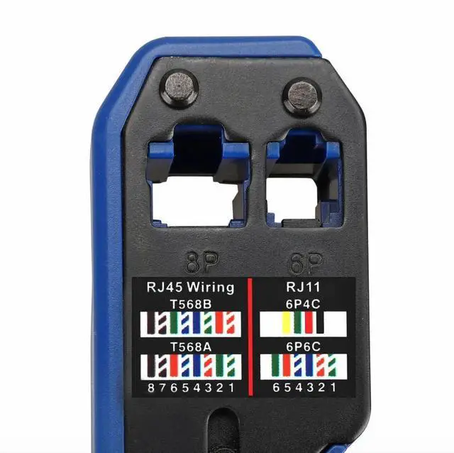 Alt view image 3 of 7 - RJ45 Ethernet Crimping Tool Kit, Network Cable Crimper Plier with Wire Stripper for LAN Cat5 Cat6 Cable Wiring Installation