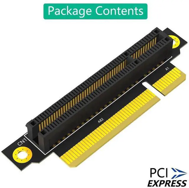 Alt view image 4 of 7 - PCI-e 3.0 8X 90 Degree Reverse Riser Card, Male to Female Right Angle Adapter, 20cm Height, CPU-Direction Installation for 1U Server Chassis