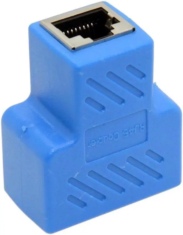 Alt view image 3 of 3 - 2-Pack Cat6 RJ45 Splitter Adapter, 8P8C Male to Dual Female Network Converter, Shielded STP/UTP Ethernet Switcher Plug for Home & Office LAN Connection