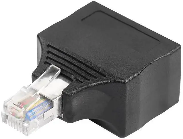 Alt view image 6 of 7 - 2-Pack RJ11 Phone Jack Splitter, 6P6C Male to 2 Female Telephone Splitter Inline Coupler, Landline Phone Extension Adapter for Fax, Home Telephone and Office Landline Devices