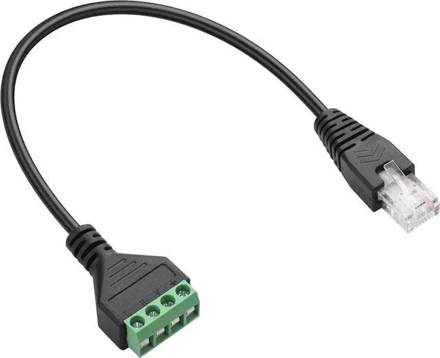 Main image of RJ45 Male to 4 Pin Screw Terminal Adapter, Solderless Ethernet Terminal Block Connector, 5678 Signal Transmission Extension Terminal Adapter