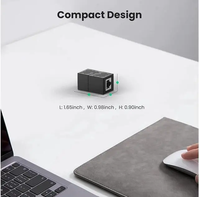 Alt view image 5 of 7 - 5-Pack RJ45 Ethernet Coupler, Female to Female Inline Coupler, Cat5e Cat6 Cat7 Universal Ethernet Cable Extender Connector, Black Network Extension Adapter