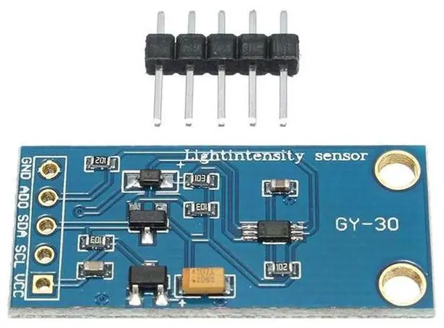 Alt view image 3 of 7 - 3PCS GY-30 BH1750FVI Digital Light Sensor Module, 3-5V High Precision 0-65535 Lux Ambient Light Intensity Detection Sensor Module