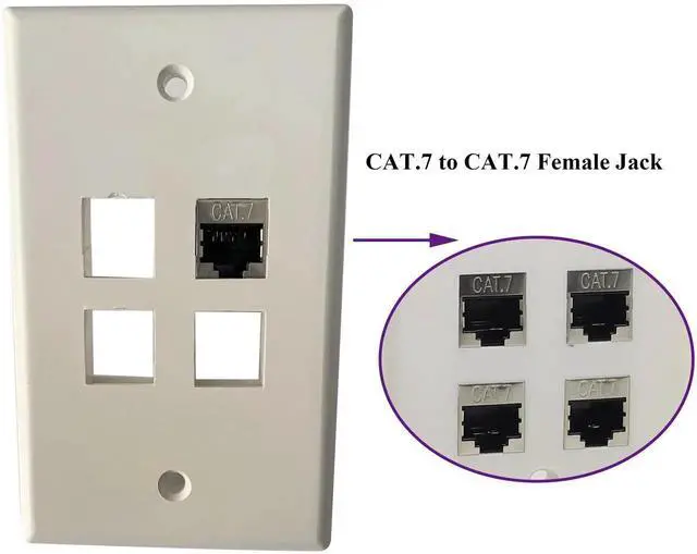 Alt view image 5 of 7 - 6 Pack Cat7 Shielded Keystone Jack Inline Coupler, 10Gbps RJ45 Female to Female Wall Plate Keystone Coupler, Universal Cabling Connector Compatible with Cat7/Cat6A/Cat6/Cat5e/Cat5 Ethernet Cables