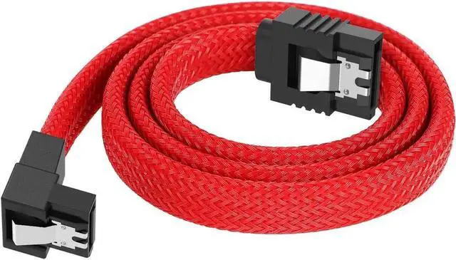 Alt view image 7 of 7 - 3PACK SATA Cable III 3 Pack 90 Degree Straight to Right Angle 6Gbps HDD SDD SATA Data Cable with Locking Latch 50cm 18 Inch for SATA HDD, SSD, CD Driver, CD Writer, Red