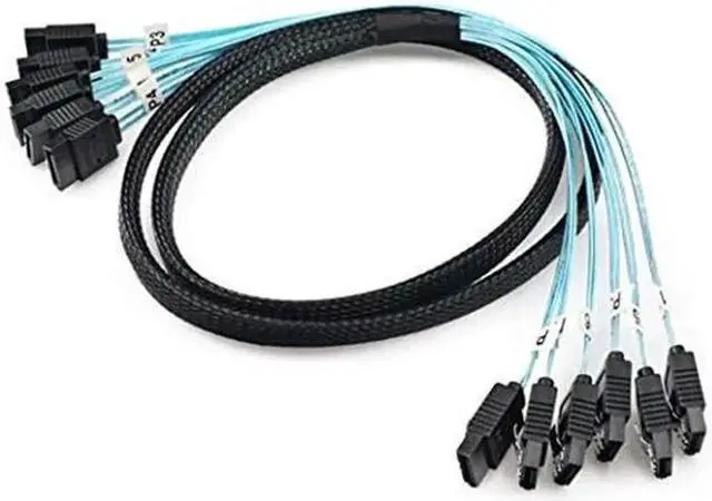 Alt view image 6 of 7 - 6-Pack 1M SATA III 6Gbps Data Cables, High Speed SATA / SAS Cord for Server HDD SSD Storage Connection
