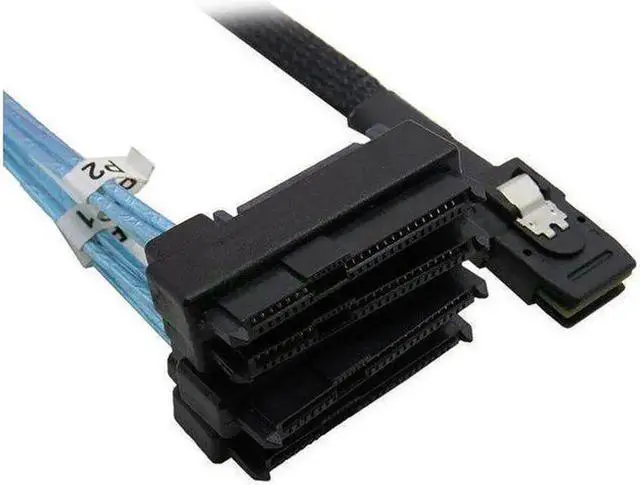 Alt view image 2 of 7 - 1M/3.3FT SFF-8087 to 4 SFF-8482 Breakout Cable, 36Pin Mini SAS Host to SAS SATA Hard Drive Internal Storage Cable