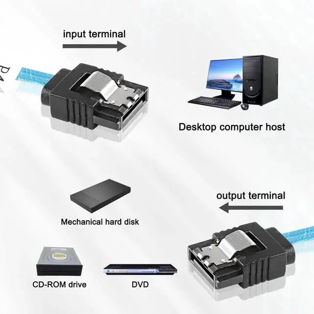 Alt view image 4 of 7 - 0.5M Slimline SAS 4.0 SFF-8654 4i 38Pin to 7-Pin SATA X4 Server Cable, High-Speed Array Hard Drive Data Transmission Cord