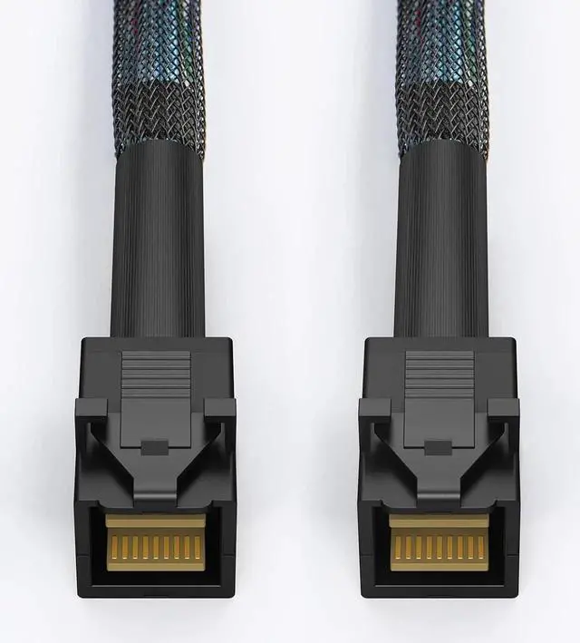 Alt view image 2 of 5 - 0.5m Internal Mini SAS HD Cable, SFF-8643 to SFF-8643 High Speed Server Storage Data Cable, 1.64ft