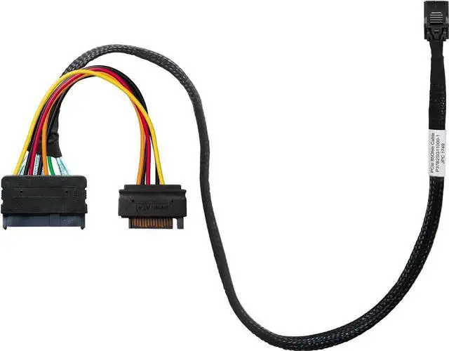 Main image of SFF-8643 to U.2 SFF-8639 Adapter Cable with 15 Pin SATA Power Connector, High Speed NVMe PCIe SSD Connection Cord