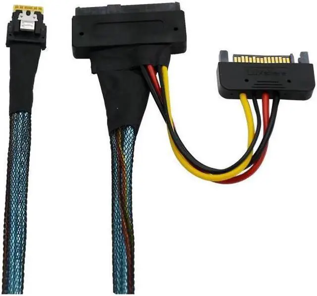 Main image of 70cm SFF-8654 4i to SFF-8639 U.2 Cable, Slimline SAS to U.2 NVMe PCIe High Speed SSD Data Cord