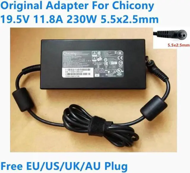 Main image of 230W Chicony AC Adapter, 19.5V 11.8A A17-230P1A A230A022P A12-230P1A, Laptop Charger Replacement for GIGABYTE AERO 17 15 Aorus 15p KD