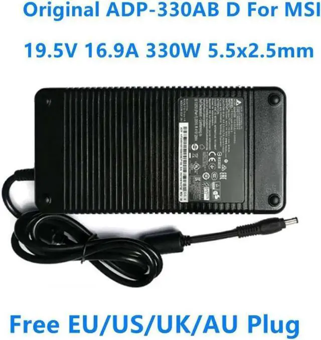 Main image of 330W 19.5V 16.9A AC Adapter, 5.5x2.5mm Delta ADP-330AB D Replacement Laptop Charger Power Supply for MSI X8ti Gaming Notebook