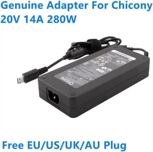 Main image of 280W 20V 14A Chicony AC Adapter, A18-280P1A Replacement Gaming Laptop Charger Compatible with MSI GE66 GE76 GP76, ADP-280BB B A17-230P1B