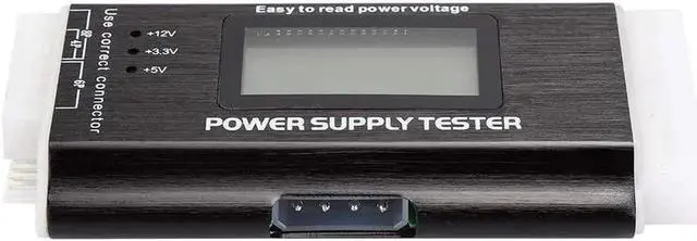 Alt view image 3 of 7 - LCD Display Computer Power Supply Tester, Aluminum Alloy ATX BTX ITX TFX PSU Tester, Support 20/24 Pin SATA Power Connector Detection