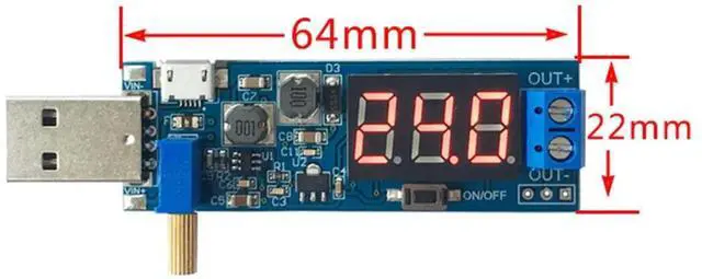 Alt view image 4 of 4 - USB Buck Boost Converter, 3.5V-12V Input to 1.2V-24V Output DC-DC Step Up Step Down Voltage Regulator Module, Adjustable 5V to 3.3V 9V 12V 18V 24V Power Supply Board