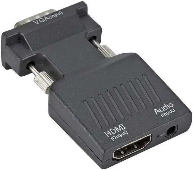Alt view image 5 of 6 - VGA Male to HDMI Female Converter with Audio Port, 1080P Full HD VGA to HDMI Adapter Signal Output Converter for PC Laptop Monitor Projector