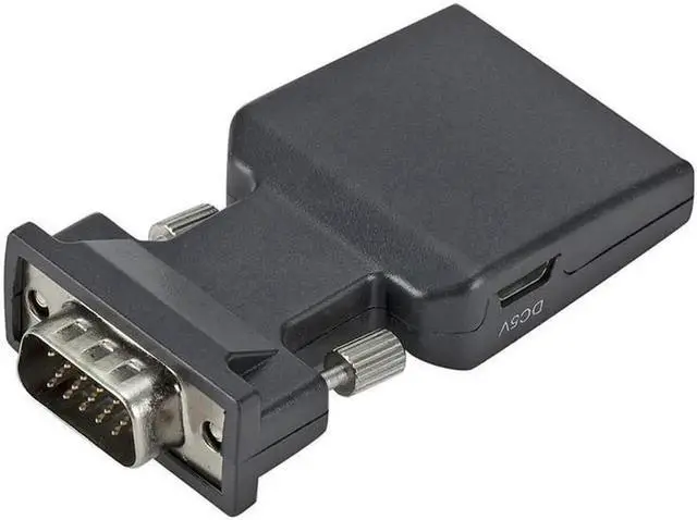 Alt view image 6 of 6 - VGA Male to HDMI Female Converter with Audio Port, 1080P Full HD VGA to HDMI Adapter Signal Output Converter for PC Laptop Monitor Projector