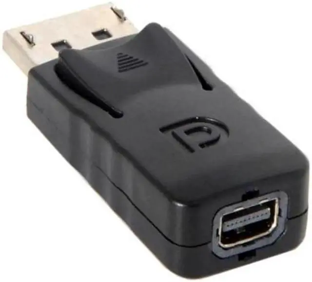 Main image of Black DisplayPort Male to Mini DisplayPort Female Adapter, DP to Mini DP Converter for HDTV Monitor Displays