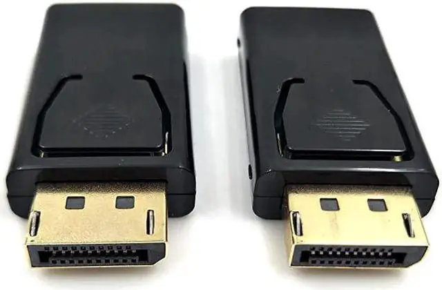 Alt view image 3 of 7 - 2Pack 4K 3D DisplayPort to HDMI Adapter, 14V Gold Plated Male to Female DP to HDMI Converter, Black