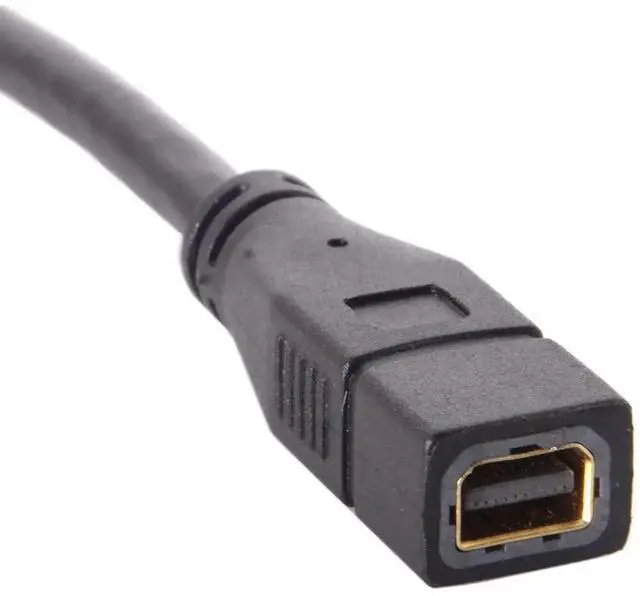 Alt view image 2 of 7 - Left Angled 90 Degree DisplayPort to Mini DisplayPort Cable, DP Female to Mini DP Female Adapter Cable for Monitor Display Connection