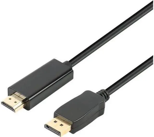 Alt view image 4 of 4 - 15FT DisplayPort to HDMI Cable, Gold-Plated Male to Male DP to HDMI Adapter Cable, Black High Speed Cord for Laptop PC Monitor HDTV Projector