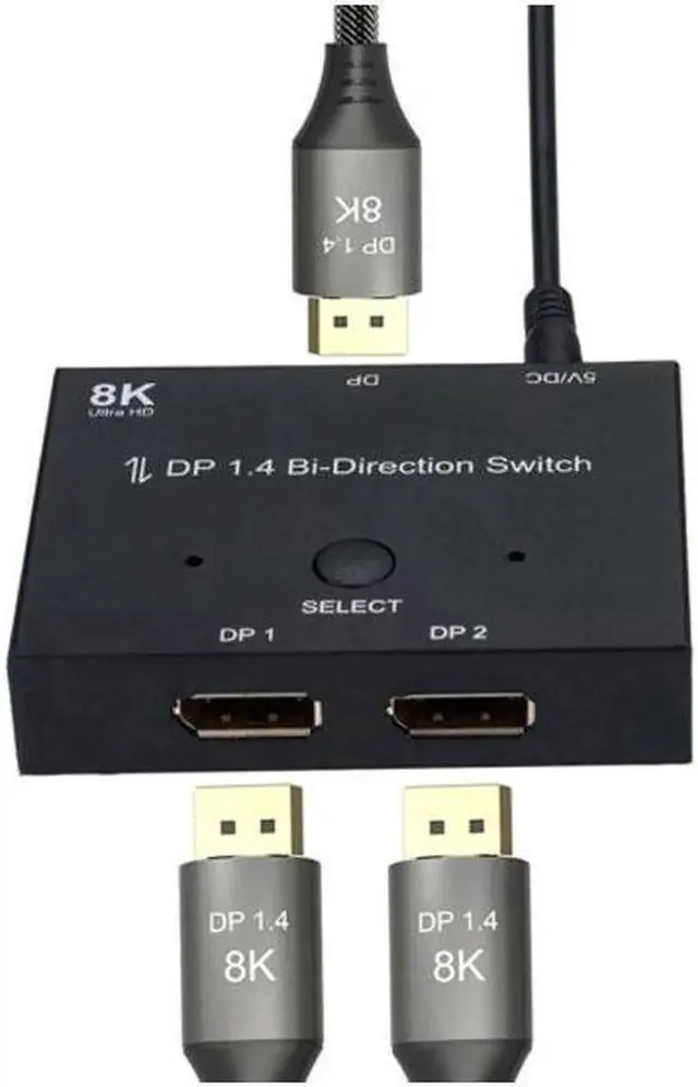 Main image of DisplayPort 1.4 Bi-Directional Switch MST Hub, 8K@30Hz 4K@60Hz Support HDCP SST Extended for Monitor PC Graphics Card