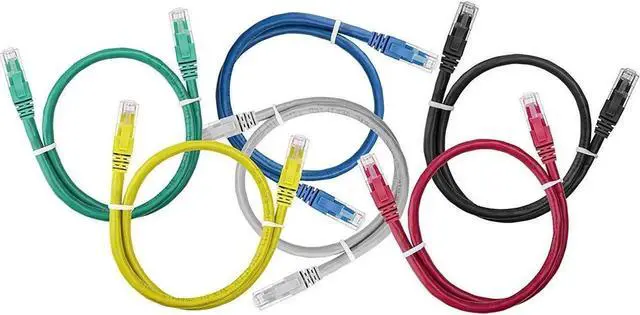 Alt view image 6 of 7 - 1.5FT Cat6 Ethernet Cable 6 Pack, UTP RJ45 Patch Internet Network Cable 18 Inch LAN Cord for Modem Router Switch Gaming PC